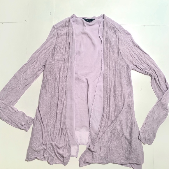 Simply Vera Vera Wang Sweaters - Simply Vera Wang Lavender Multi Layer Cardigan